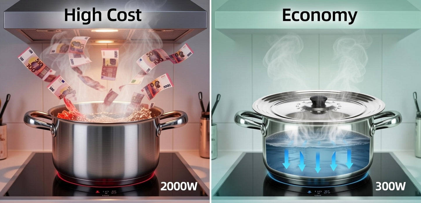 Universal stainless steel pan lid demonstration, durable replacement lids for pots and pans 16-32cm by Proscura
