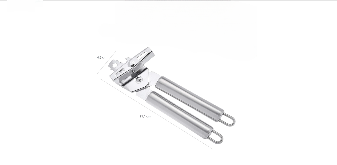 Manual Tin Opener — Stainless Steel, 21cm