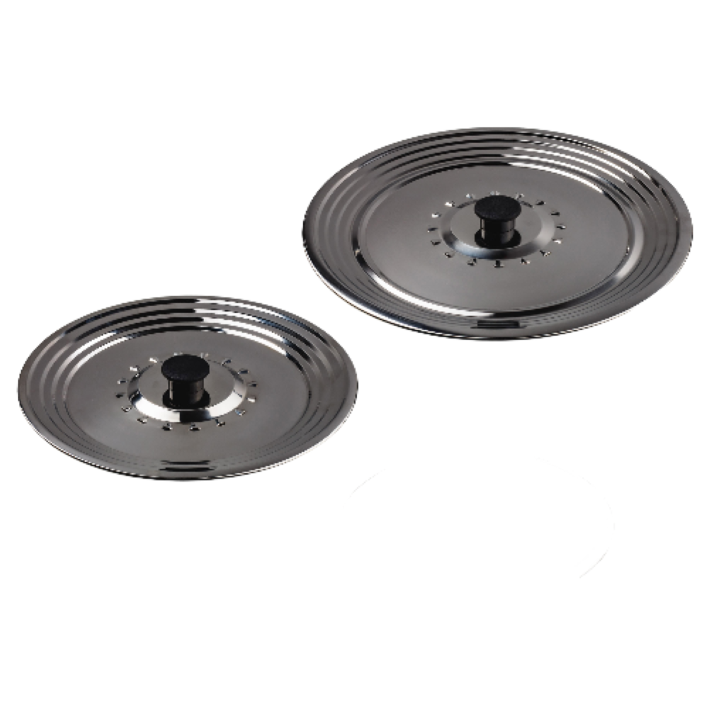 28cm pan lid replacement in universal 3-piece set, stainless steel frying pan cover 22-32cm