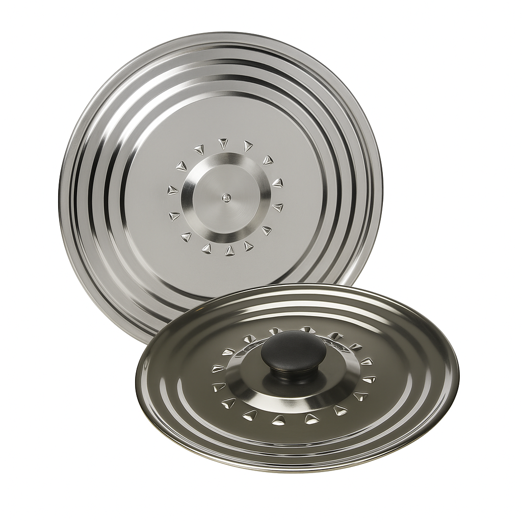 Universal pan lid replacement for 24cm pan lid and 26cm pan lid, stainless steel cookware lids set by Proscura