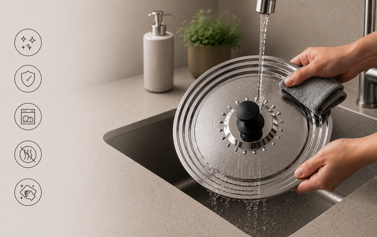 Saucepan lid replacement – universal stainless steel