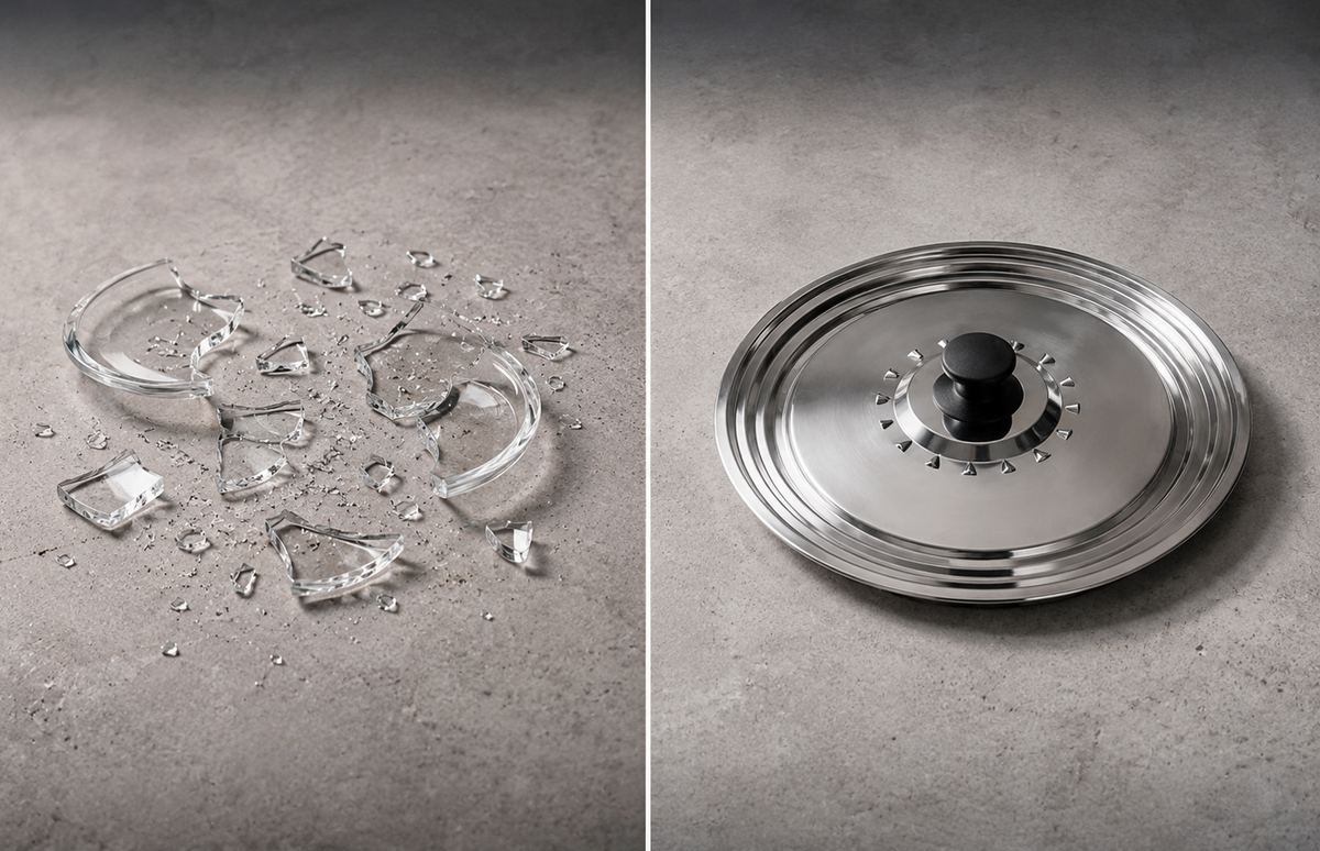 Frying pan lid replacement – universal stainless steel