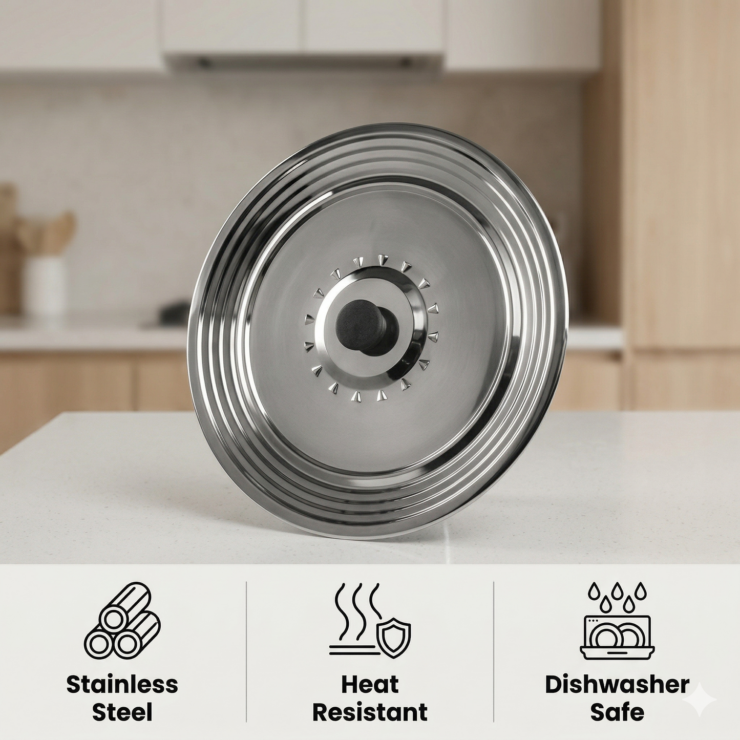 frying pan lid heat resistant dishwasher safe cookware lids stainless steel